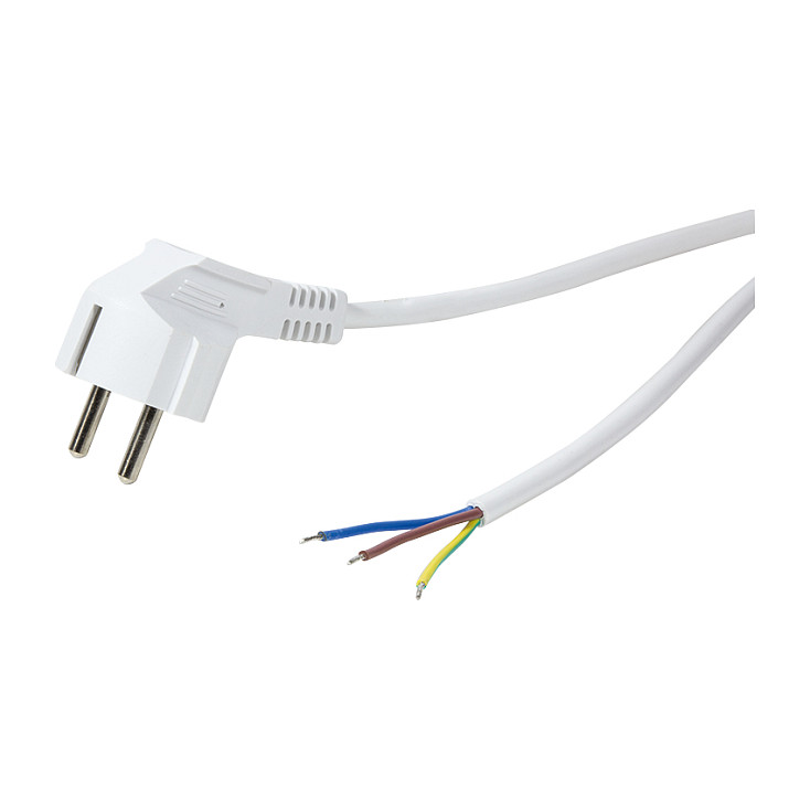 Logilink Power cable, CEE 7/7 (90°) to open End, white, 1.5 m