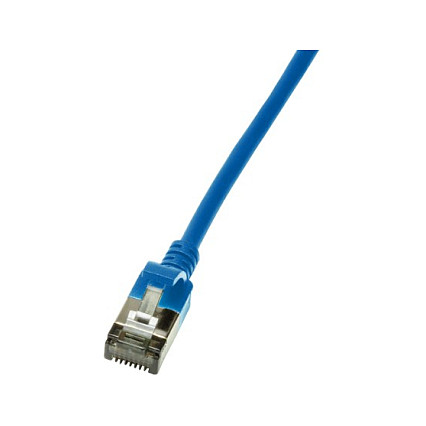 Logilink Patch cable Cat.6A TPE SlimLine blue 5,0m