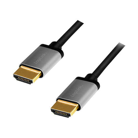 Logilink HDMI cable, A/M to A/M, 4K/60 Hz, alu, black/grey, 1 m