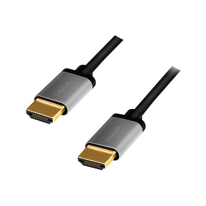 Logilink HDMI cable, A/M to A/M, 4K/60 Hz, alu, black/grey, 2 m