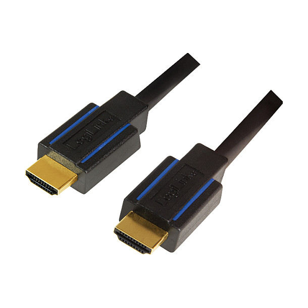Logilink HDMI cable, A/M to A/M, 4K/60 Hz, certified, black/blue, 3 m