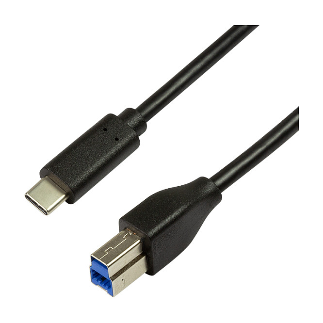 Logilink USB 3.2 Gen1 Type-C cable, C/M to B/M, black, 2 m