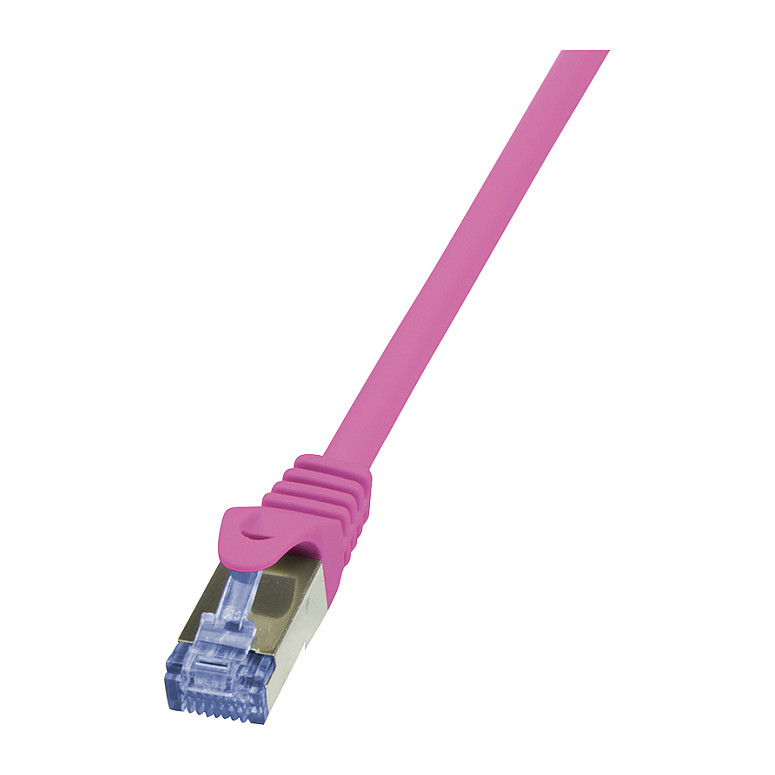 Logilink Patch Cable Cat.6A S/FTP pink 7,50m, PrimeLine