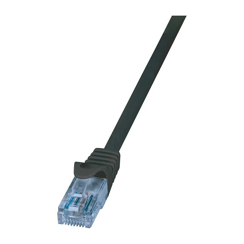 Logilink Patch Cable Cat.6A U/UTP, black, 0,50m