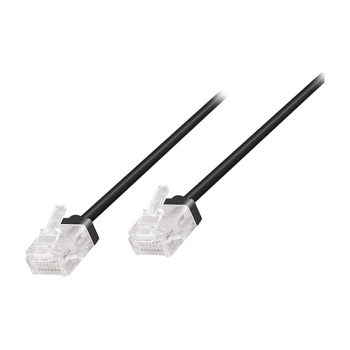 Logilink Patch Cable Cat.6A U/UTP Slim High-Flex, black 15 m