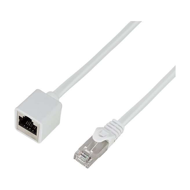 Logilink Cat.6A premium patch cable extension, white, 5 m