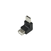 Logilink USB 2.0 adapter 90°, A/M to A/F, 480 Mbps, 2.5W, black