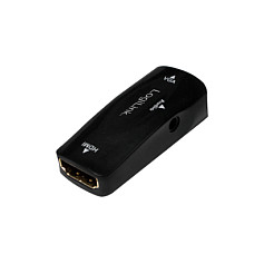 Logilink HDMI adapter, A/F to VGA/F + 3.5 mm/F, 1080p, black