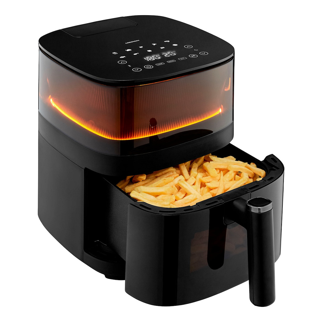Medion MD 11780 X10 XL-Heißluftfritteuse 5 l, schwarz Haushaltskleingeräte