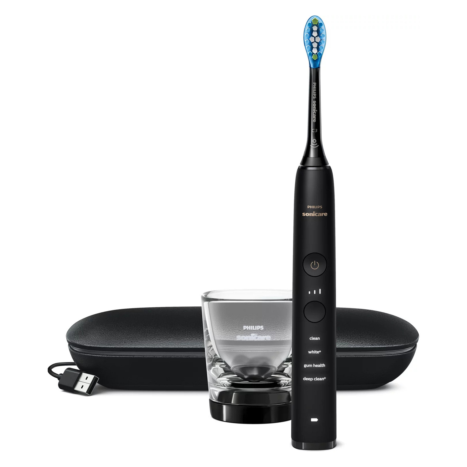 Philips Sonicare 9000 DiamondClean HX9911/09, Elektrische Zahnbürste (schwarz)