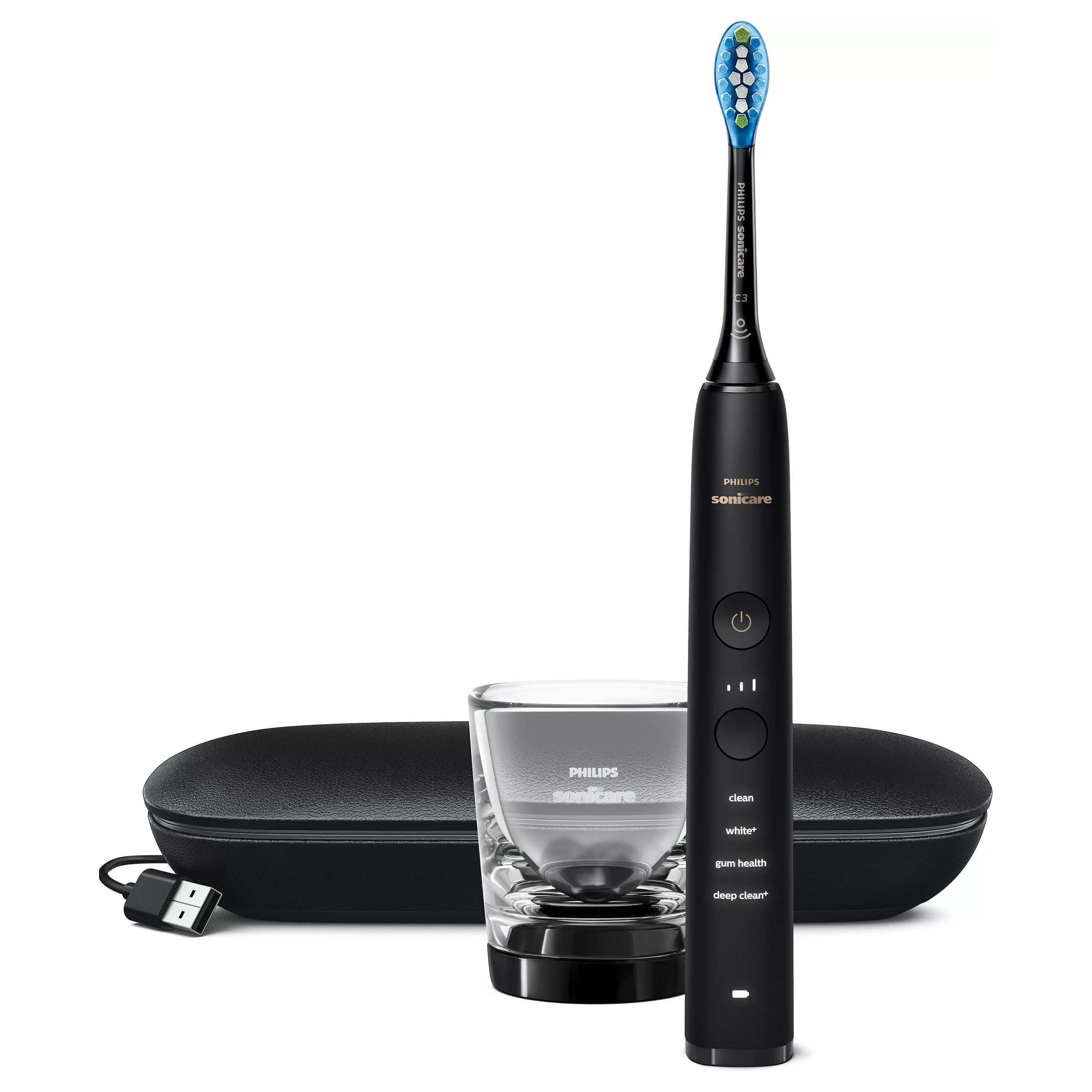 Philips Sonicare 9000 DiamondClean HX9911/09, Elektrische Zahnbürste (schwarz)