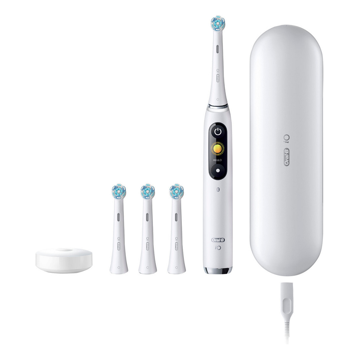 Oral-B iOSeries 9 Luxe Edition, Elektrische Zahnbürste (wei, White Alabaster)
