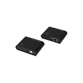 Logilink USB 2.0 Cat.5 extender, 50 m incl. 4-port Hub, black
