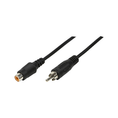 Logilink Audio cable, RCA/M to RCA/F, black, 10 m
