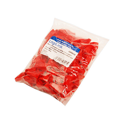 Logilink Modular RJ45 Plug Cable Boot 5.8mm red, 100 pcs.