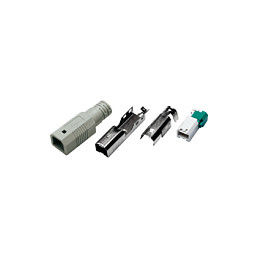 Logilink USB 2.0 connector for self assembling, B/M, crimp type, grey