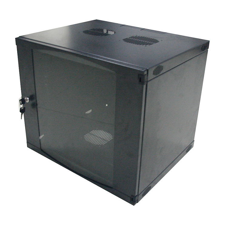 Logilink 19"" Wallmount Single Section Box 09U, Flat Pack, black