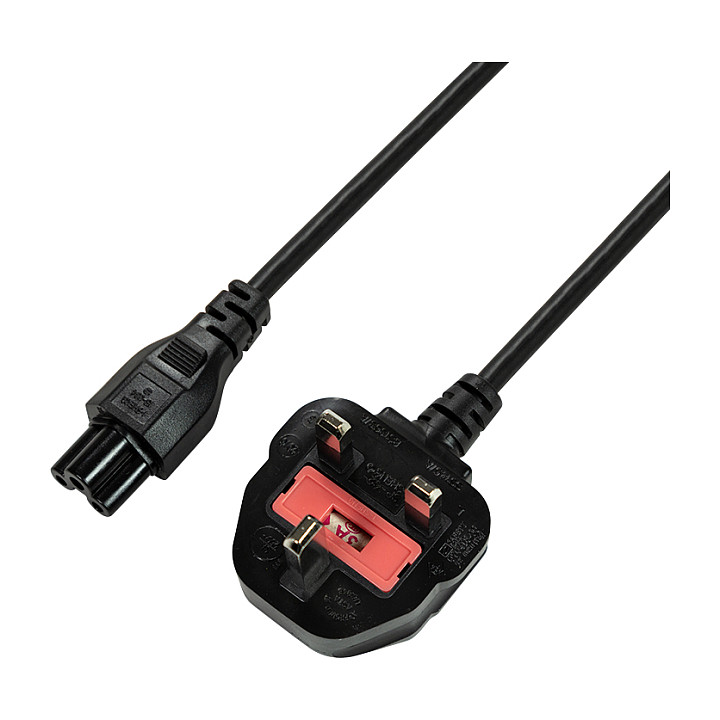 Logilink Power cable, BS 1363 (UK) to IEC C5, black, 1.8 m