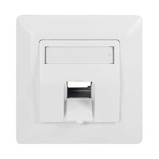 Logilink Keystone Faceplate 45° for 1 module, signal white