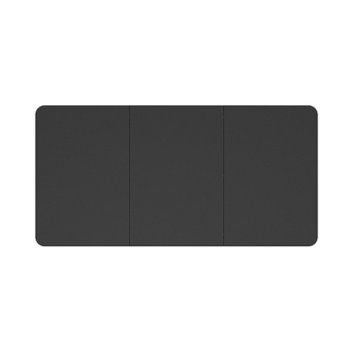 Table Top, 3-piece partioned, 1200x600mm, black
