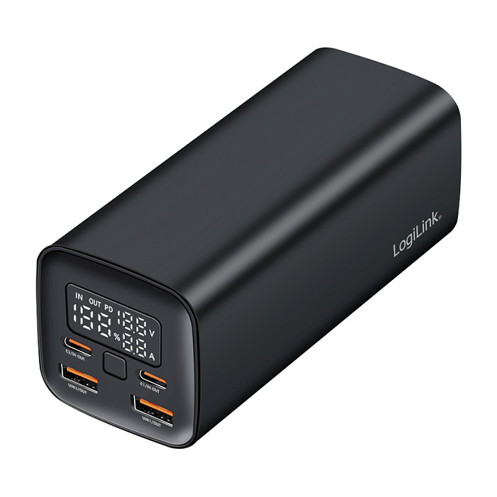 Logilink Mobile Power Bank, 20.000 mAh, PD 65 W, black