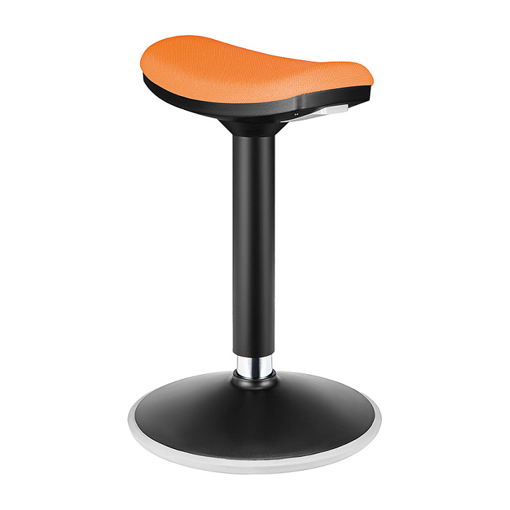 Ergonomic Height adjustable wobble stool, orange