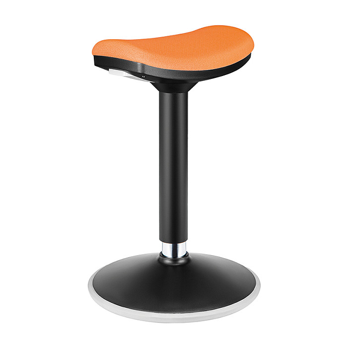 Ergonomic Height adjustable wobble stool, orange