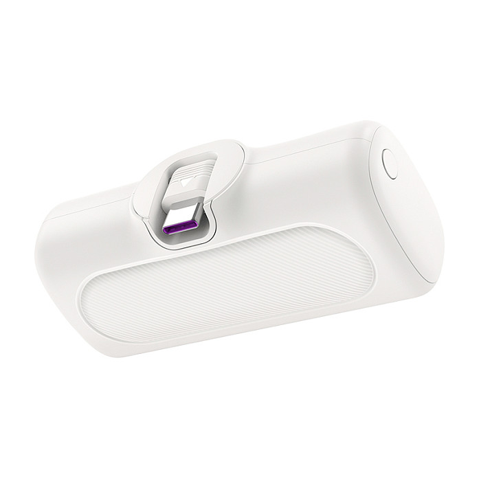 Logilink Mobile Power Bank, LiPo, 5000 mAh, built-in USB-C plug, white