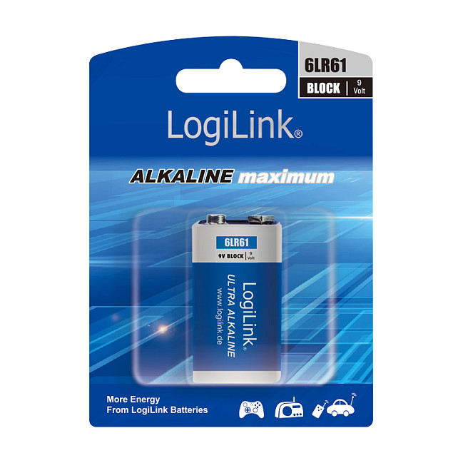 Battery, Ultra Power Alkaline 9V, 1pcs. Blister