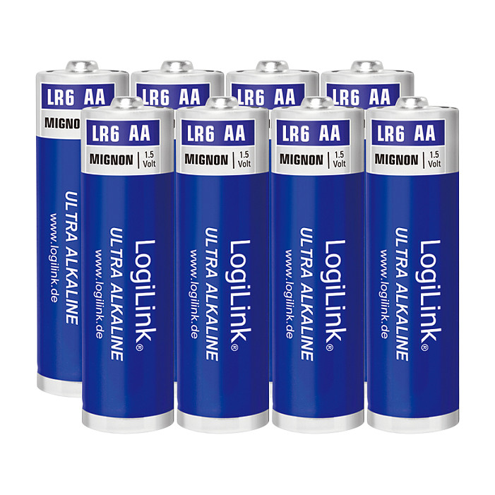 Battery, Ultra Power Alkaline AA, 8pcs. shrink foil Batterien