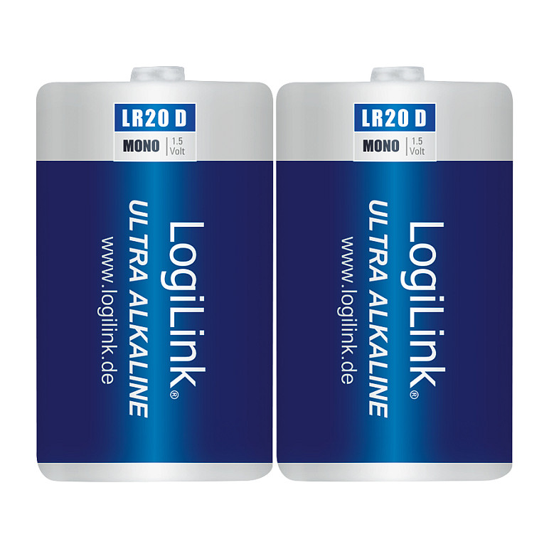 Battery, Ultra Power Alkaline LR20, 2pcs. Blister Batterien