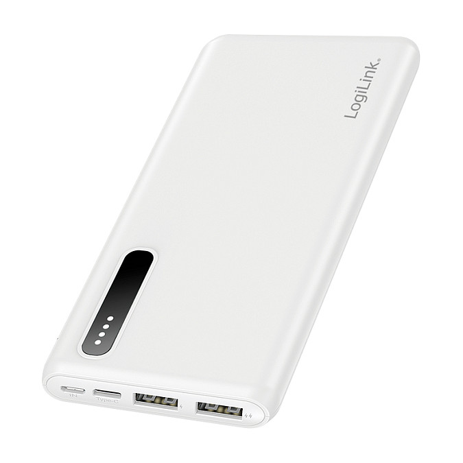 Logilink Mobile Power Bank, LiPo, 8.000 mAh, white Powerbanks
