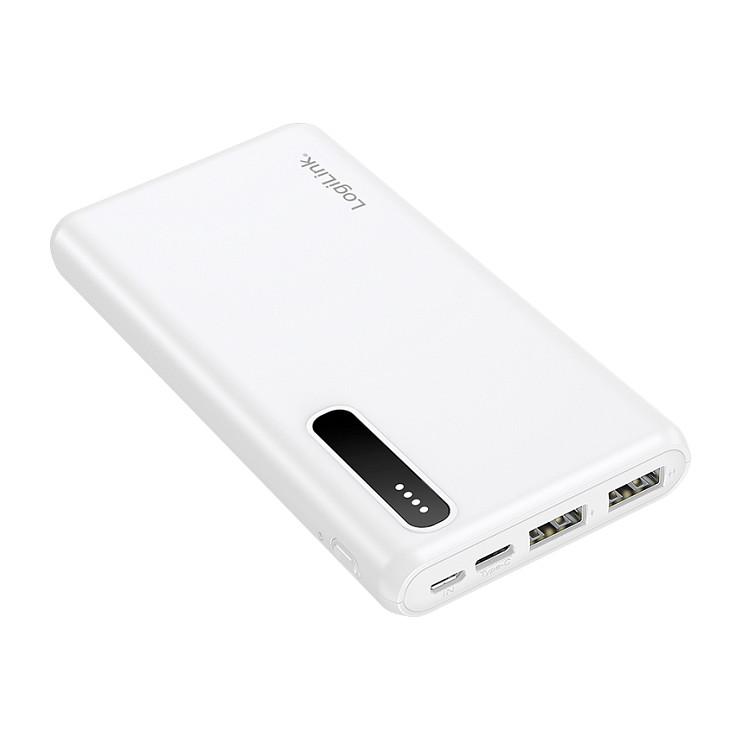 Logilink Mobile Power Bank, LiPo, 8.000 mAh, white