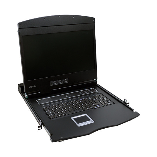 KVM Console with 19"" LCD Screen, VGA, US keyboard layout