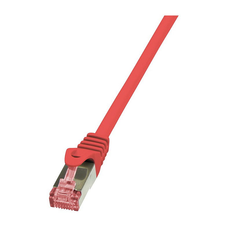 ROT - LogiLink CQ2024S RJ45 Netzwerkkabel Patchkabel cat 6 s ftp 050 m Flammwidrig mit Rastnasensch