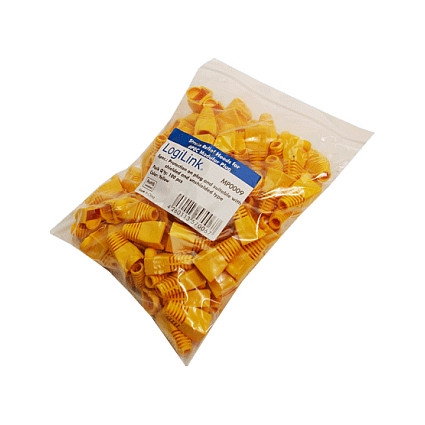 Modular RJ45 Plug Cable Boot 5.8mm, yellow, 100 pcs.