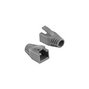 Modular RJ45 Plug Cable Boot 8mm grey, 50pcs