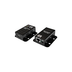 USB 2.0 Cat.5 extender, 50 m, 1-port, mountable, POE, black