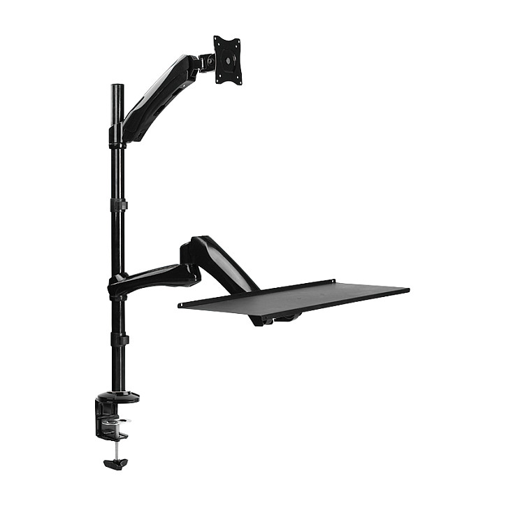 Sit-stand workstation monitor desk mount, 13-27