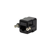 RJ45 Coupler w. mounting flange, 2*RJ45 socket, Cat.5e UTP