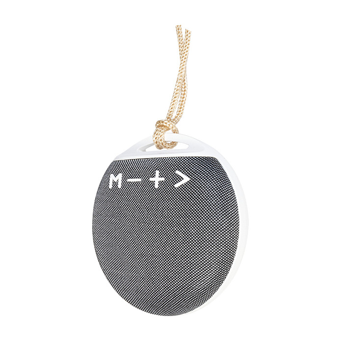 Portable BT 4.2 Speaker, fabric covering, round shape
