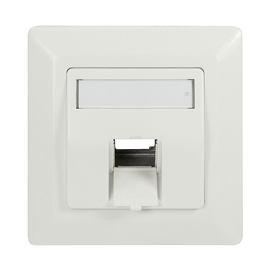 Keystone Faceplate 45° for 1 module, pure white