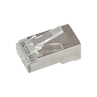 Modular Plug RJ45 Cat.6 STP, pass through, 50 pcs.