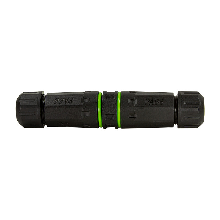 Outdoor fiber optic Duplex LC connector with 2 cable glands