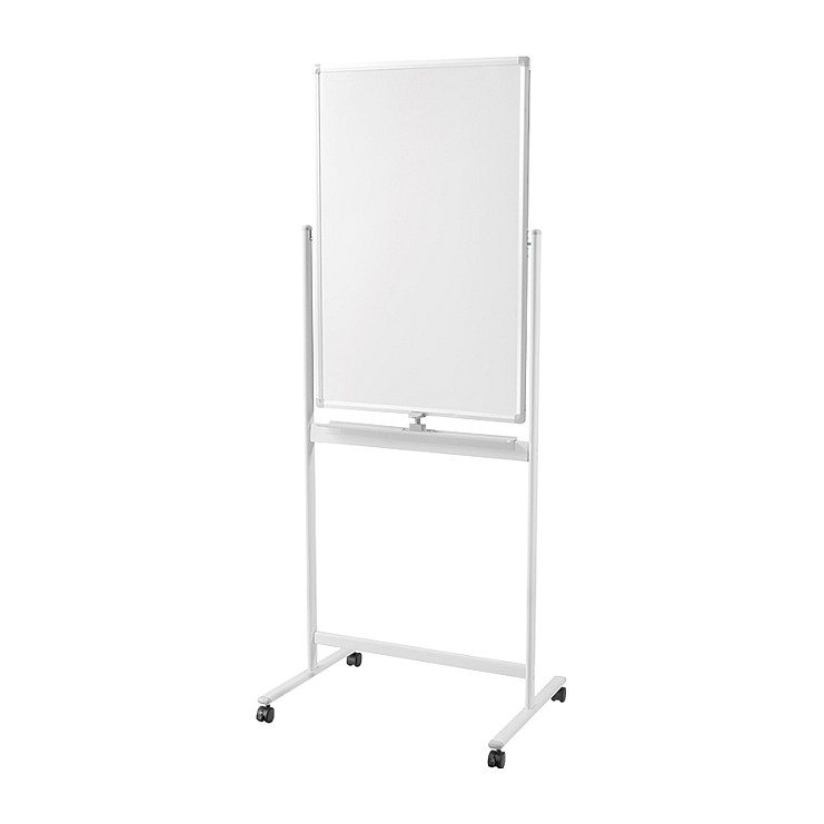 Dry Erase Whiteboard, mobile, double-sided, metal, 60x90cm