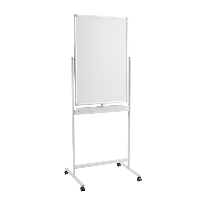 Dry Erase Whiteboard, mobile, double-sided, metal, 60x90cm