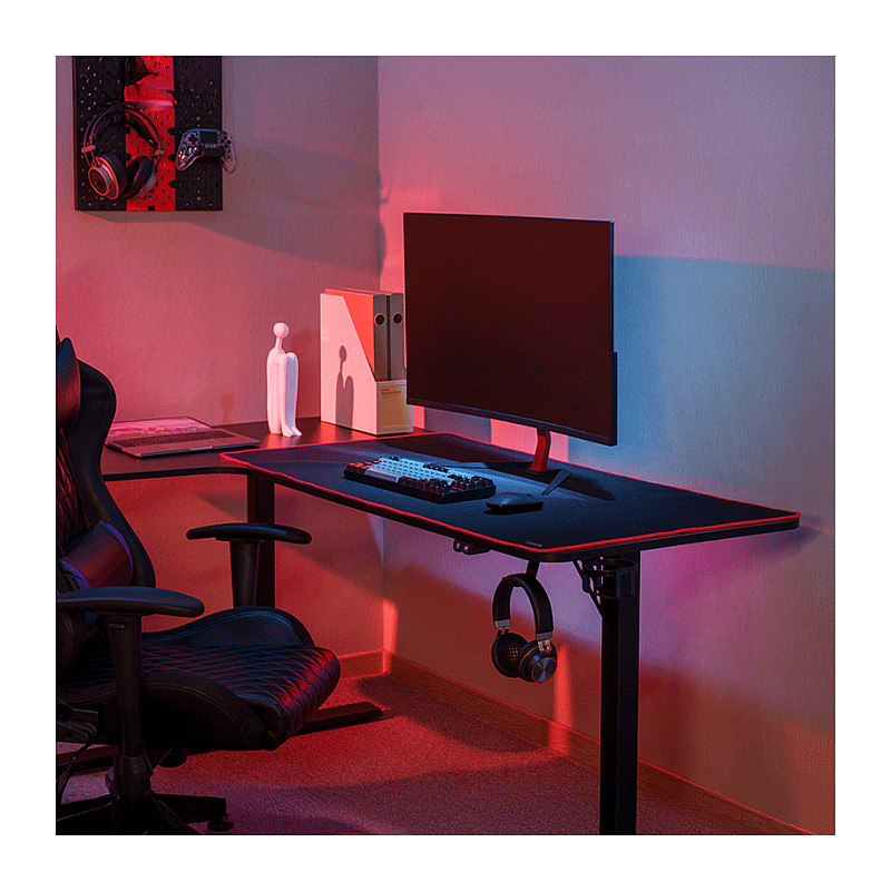 Mouse Pad, Gaming, stiched edge, 1200x600x3mm, black