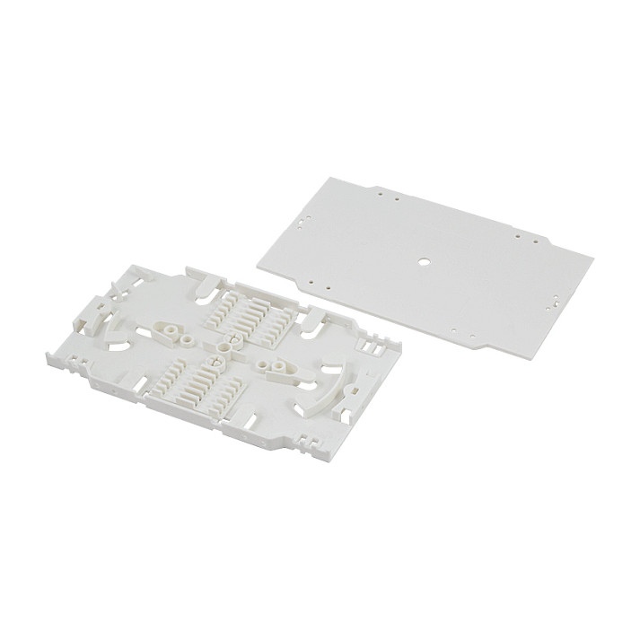 Fiber splice cassette with 12 core splice holder, shrink tube type