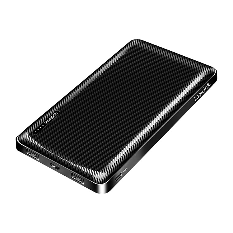Mobile Power Bank, LiPo, 10.000 mAh, black