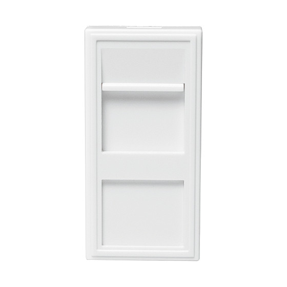 French faceplate modular insert 22.5*45 mm, white